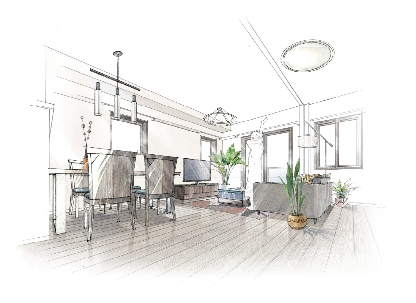 天井高概念イラスト