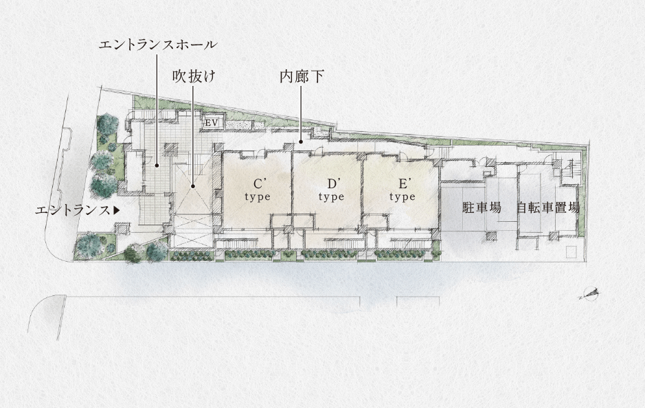 ■敷地配置イメージイラスト