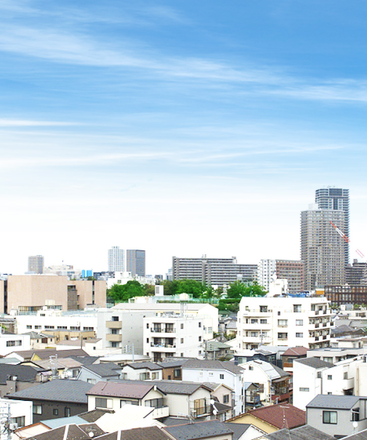 現地8階相当の眺望写真（2025年7月東方向撮影）