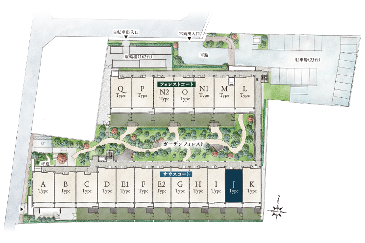J TYPE 敷地配置図