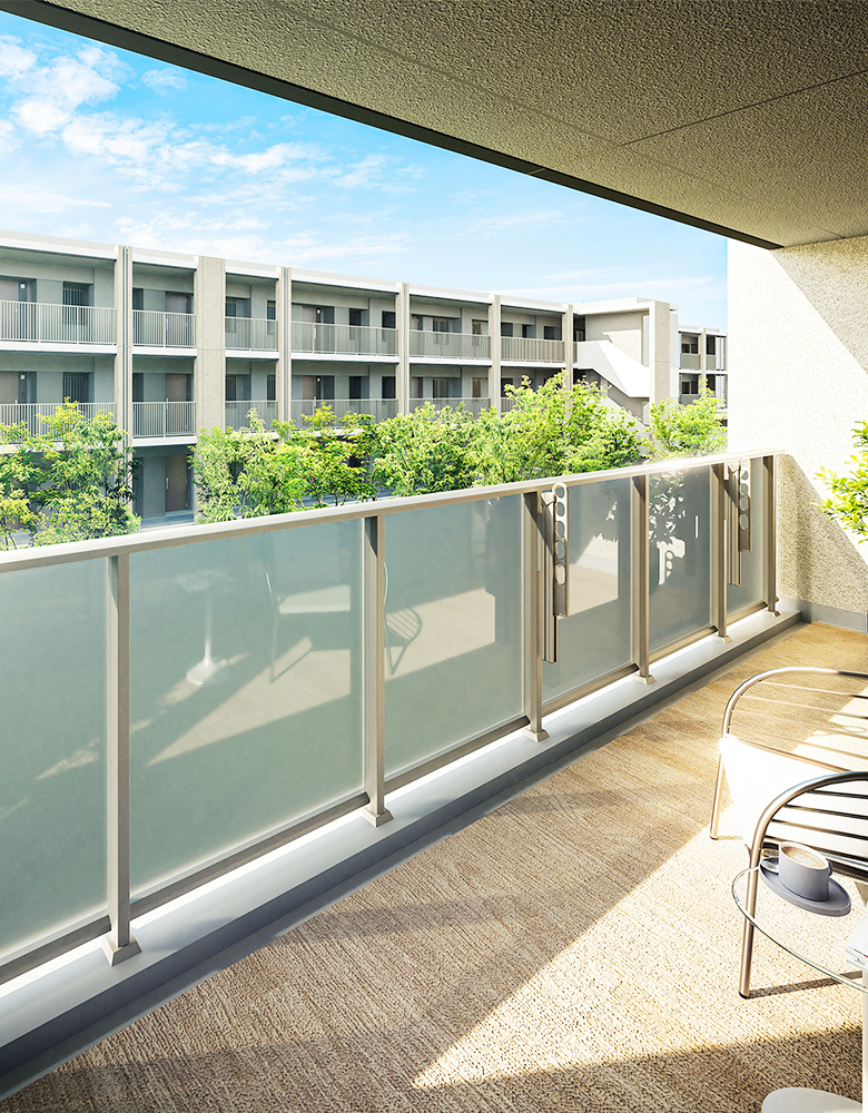 N1タイプバルコニー完成予想CG