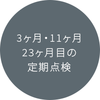 3ヶ月・11ヶ月23ヶ月目の定期点検