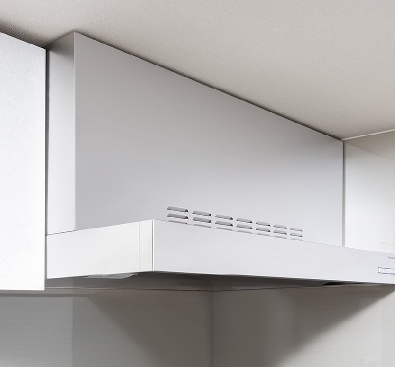 ステンレス製ホーロー整流板付レンジフード